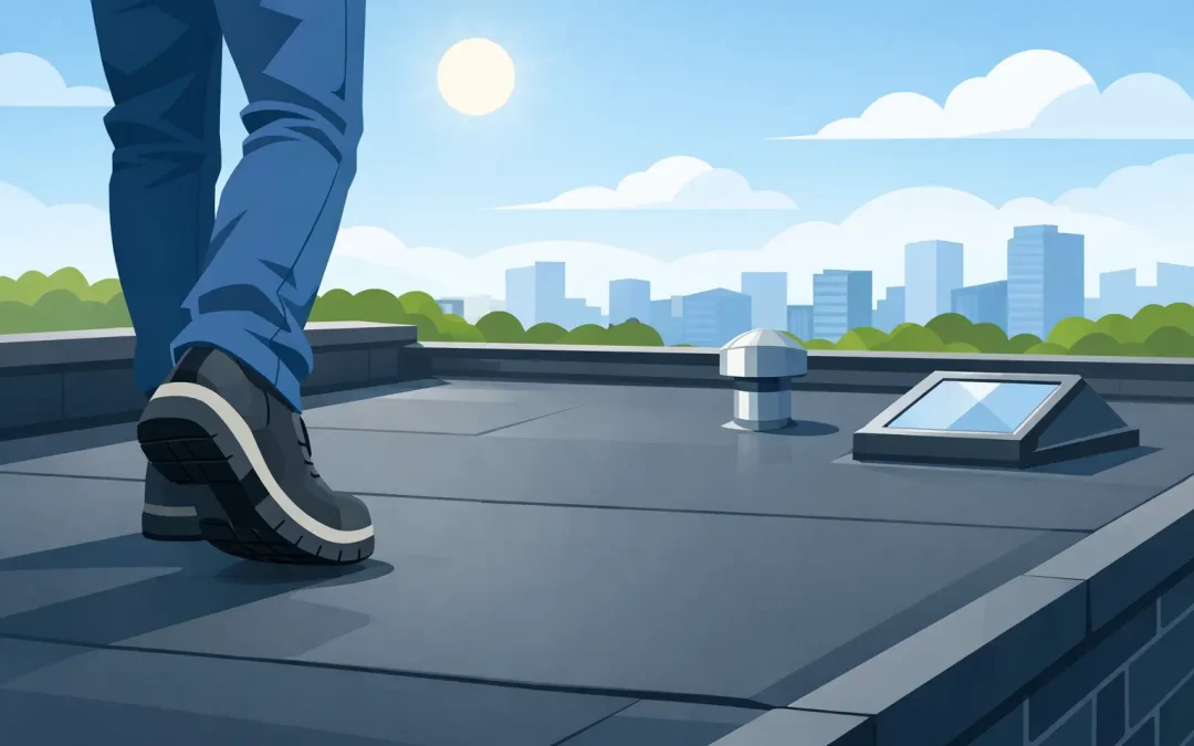 Can You Walk on a Rubber Flat Roof?