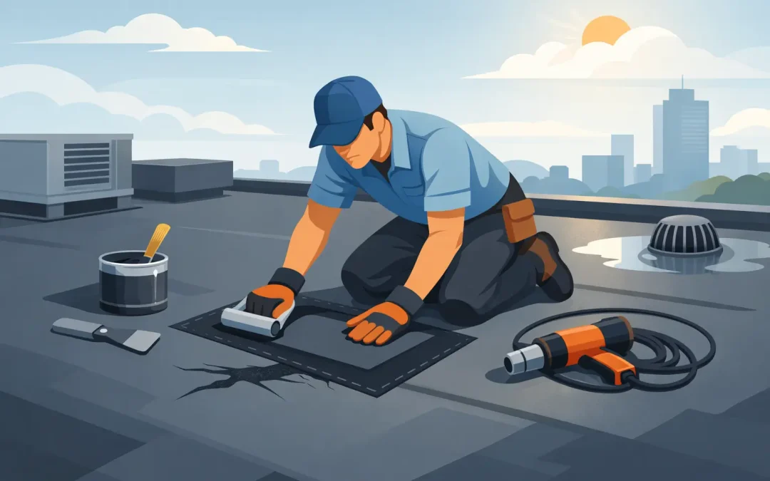 How to Patch Flat Rubber Roof Damage