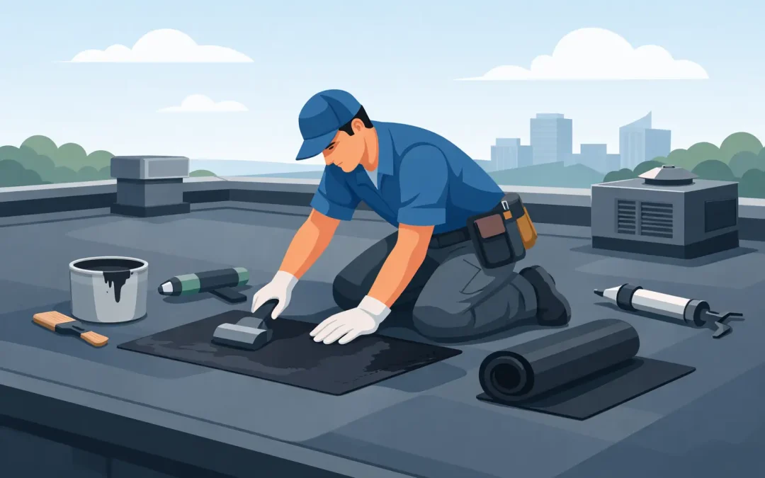 Rubber Flat Roof Repair Done Properly