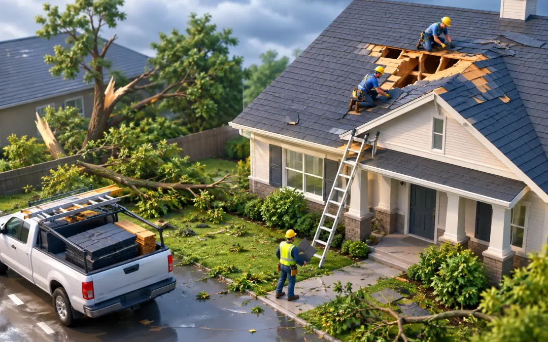 Storm Damage Repair After High Winds and Rain